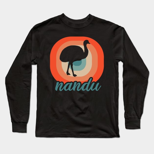 Nandu Liebhaber Laufvogel Bauernhof Eier Long Sleeve T-Shirt by FindYourFavouriteDesign